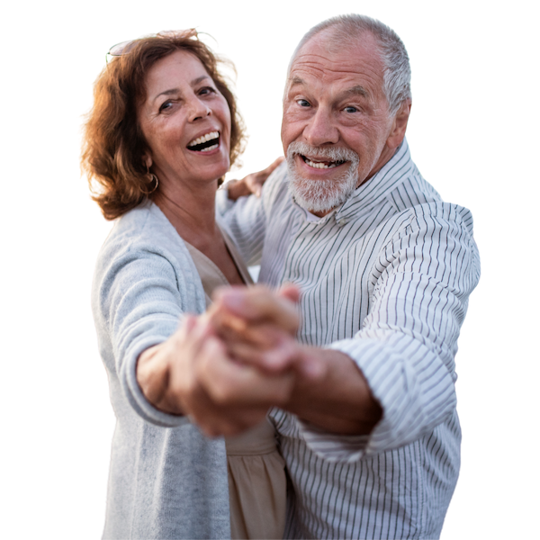 Happy Senior Couple Dancing in Montgomery, OH